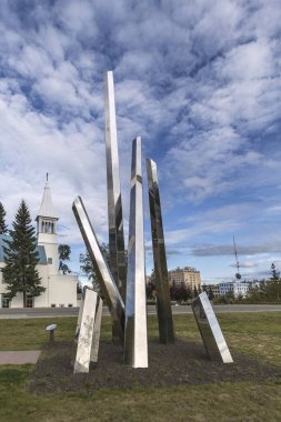 Fairbanks, Alaska, Amerika Birleşik Devletleri - 04 Ağustos 2017 - Fa şehir merkezi