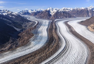 Kaskawulsh buzul Kluane Milli Parkı'nda, Yukon, Kanada