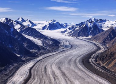 Kaskawulsh buzul Kluane Milli Parkı'nda, Yukon, Kanada