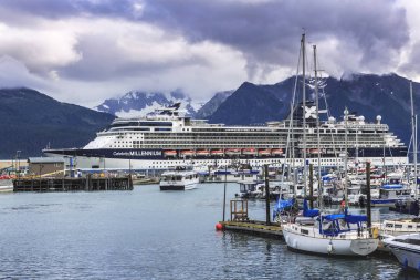 Seward, Alaska, Amerika Birleşik Devletleri - 28 Temmuz 2017: Seward Harbor Marin