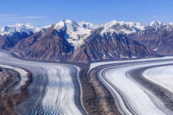 Kaskawulsh gletsjer in Kluane National Park, Yukon, Canada — Stockfoto