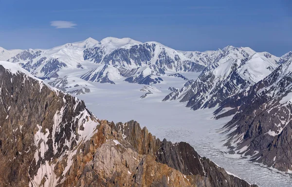 Campo de gelo no parque nacional de Kluane, Yukon, Canadá — Fotografia de Stock