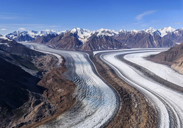 Kaskawulsh gletsjer in Kluane National Park, Yukon, Canada Rechtenvrije Stockfoto's