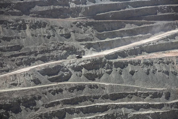 Na świecie największym odkrywki kopalni miedzi Chuquicamata, Calama, Chil — Zdjęcie stockowe