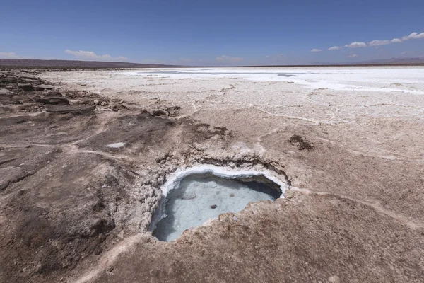 Ukryta laguna Baltinache (Lagunas escondidas Baltinache) Atacama — Zdjęcie stockowe