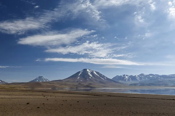 Λιμνοθάλασσα Miscanti, έρημος Atacama, ΧΙΛΗ — Φωτογραφία Αρχείου