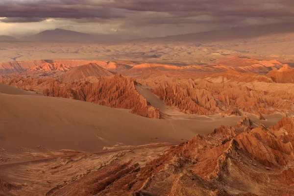 Údolí smrti nebo Mars Valley poušť Atacama Chile Royalty Free Stock Obrázky