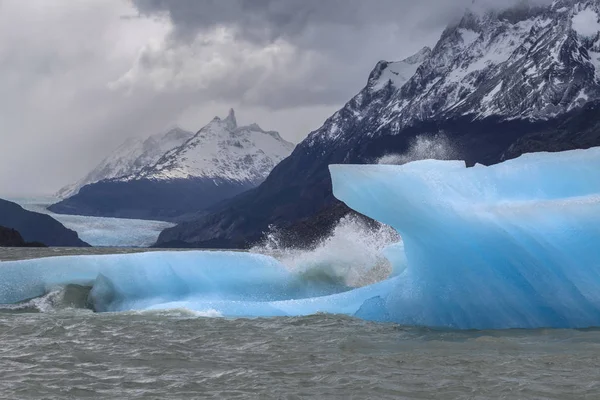 Lago Grey, Torres del Paine, Patagonie, Chile — Stock fotografie