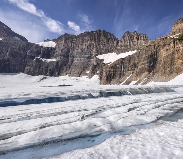 Lago Alto Grinnell y Glaciar Salamandra en la Nación Glaciar —  Fotos de Stock