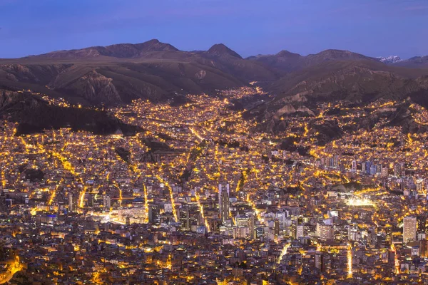 Vista de La Paz, Bolívia — Fotografia de Stock