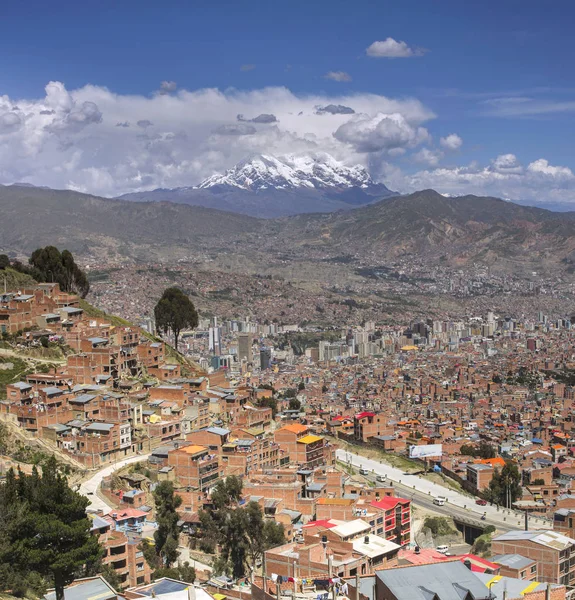 Kilátás La Paz, Bolívia — Stock Fotó