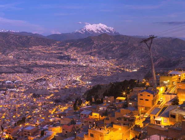 Vista de La Paz, Bolívia — Fotografia de Stock