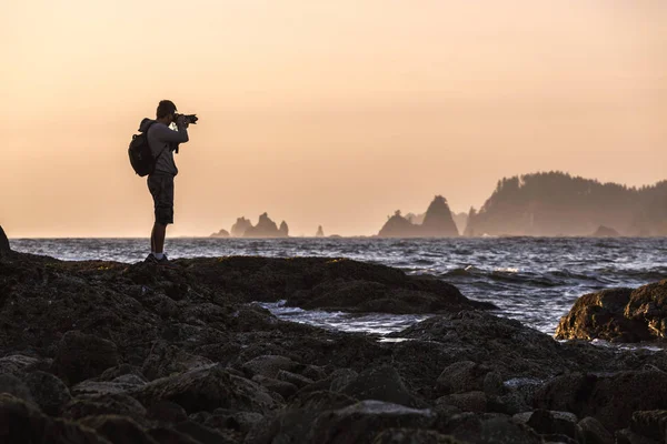 Rialto beach im olympischen nationalpark, washington, usa — Stockfoto