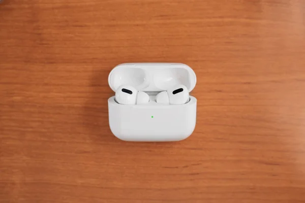 Air Pods Pro Com Caso Carregamento Sem Fio Novos Airpods — Fotografia de Stock