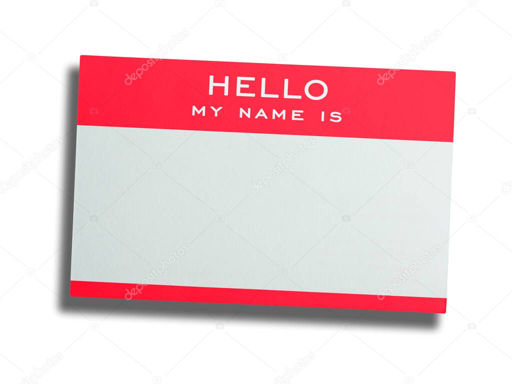 Personal greeting name tag badge