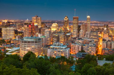 Montreal, Quebec, Kanada 'daki Royal Dağı' ndan geceleri gökyüzü.