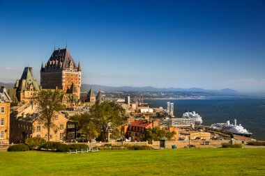 Eski Quebec şehri manzarası Kanada