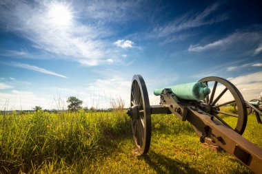 Gettysburg Pennsylvania 'da sivil savaş topu.