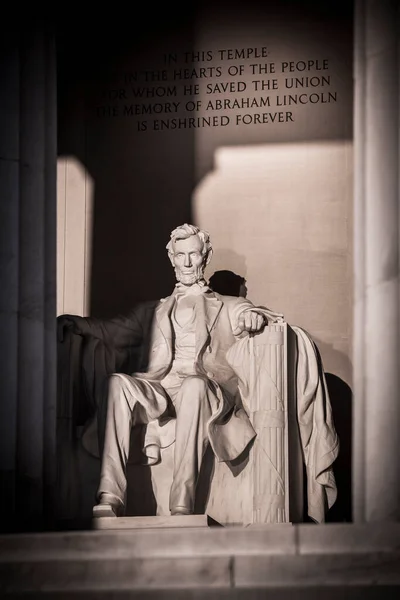 Estatua Abraham Lincoln Memorial National Mall Washington — Foto de Stock