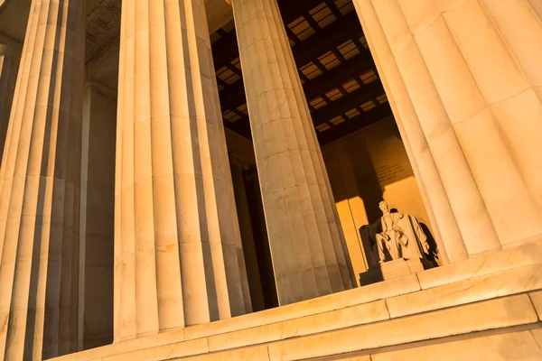 Памятник Аврааму Линкольну Национальной Аллее Вашингтоне Округ Колумбия — стоковое фото