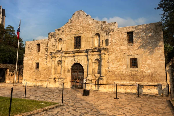 Külső Kilátás Alamo Misszió Erőd San Antonio Texas Usa — Stock Fotó