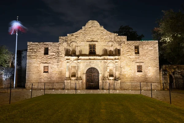 Vista Exterior Del Fuerte Misión Alamo San Antonio Texas — Foto de Stock
