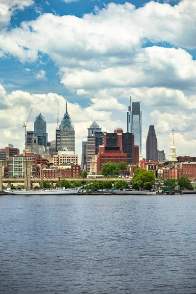 Philadelphia Stadsgezicht Delaware River Pennsylvania Usa — Stockfoto