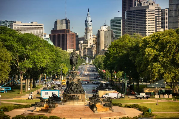 City Hall Benjamin Franklin Parkway Philadelphia Pennsylvania Verenigde Staten — Stockfoto