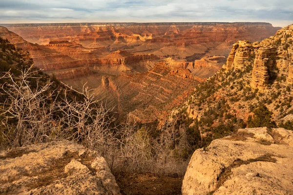 Grand Canyon Scenic View Mather Point Tourist Stop South Rim — Stock Photo, Image