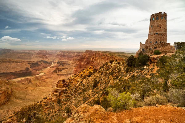 Grand Canyon Scenic View Desert View Watchtower Tourist Stop South — Stock Photo, Image