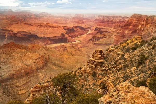 Grand Canyon Γραφική Θέα Από Την Desert View Watchtower Τουριστική — Φωτογραφία Αρχείου