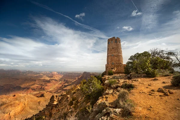 Grand Canyon Scenic View Desert View Watchtower Tourist Stop South — Stock Photo, Image