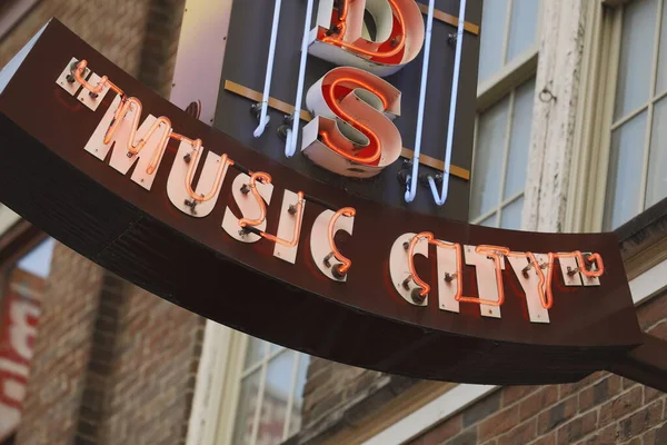 Nashville Ist Die Hauptstadt Des Bundesstaates Tennessee Und Als Music — Stockfoto