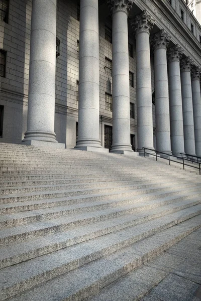 Vista Exterior Los Escalones Columnas Que Conducen Tribunal Federal — Foto de Stock