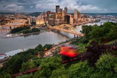 Pittsburgh Pennsylvania ABD 'nin Skyline manzarası