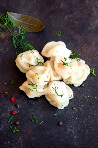 Homemade meat dumplings — Stock Photo, Image