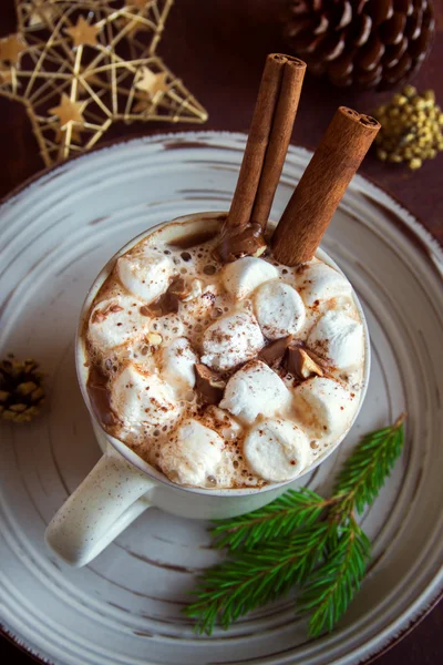 Chocolate caliente para Navidad — Foto de Stock