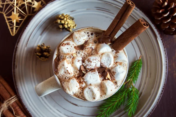 Chocolate quente para o Natal — Fotografia de Stock