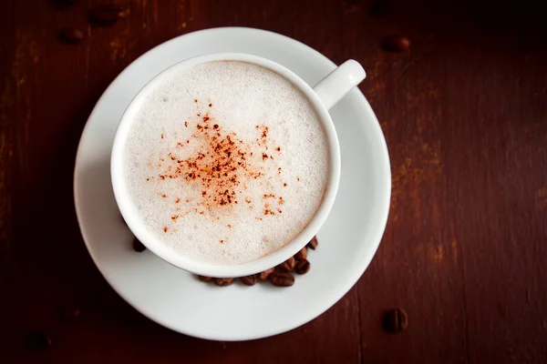 Cappuccino kaffe kopp — Stockfoto