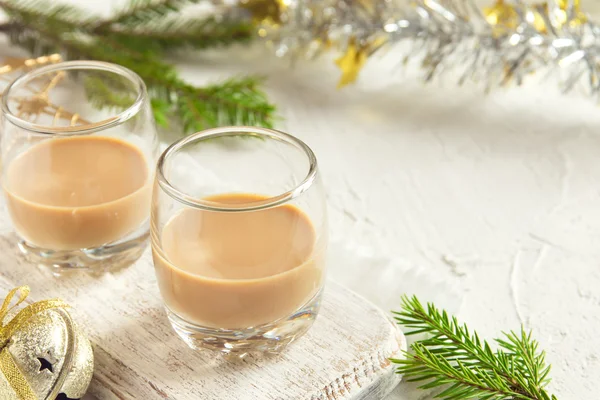 Licor de café de creme irlandês de Natal — Fotografia de Stock