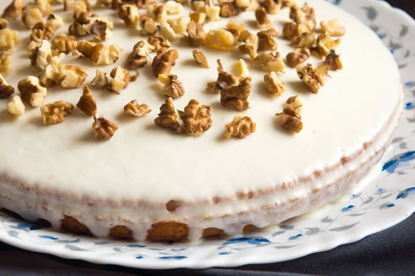 Gâteau aux noix fait maison — Photo