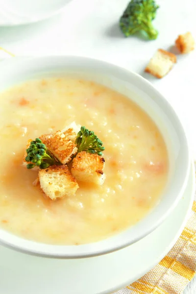 Vegetable and cheese soup — Stock Image Vegetable and cheese soup Stock Photo