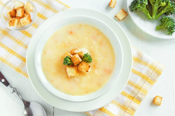 Vegetable and cheese soup — Stock Image Vegetable and cheese soup Royalty Free Stock Images