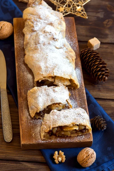 Strudel di mele per Natale — Foto Stock