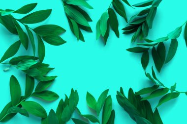 yeşil yaprak çerçeve