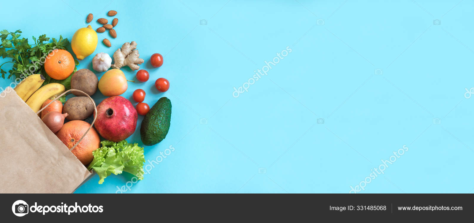 Healthy food background Stock Photo by ©Mizina 331485068