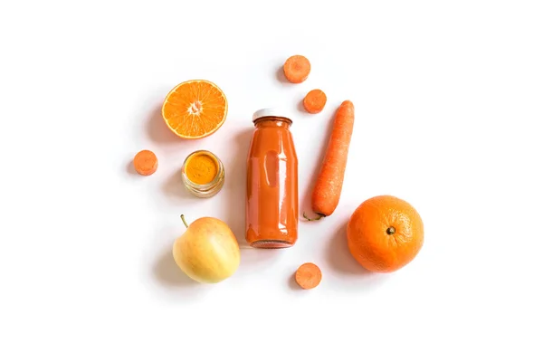 Egészséges narancssárga smoothie — Stock Fotó