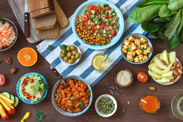 Conjunto de alimentos veganos — Foto de Stock