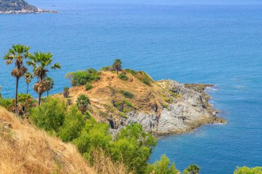 Laem Promthep Burnu, Phuket, Tayland 'daki en güzel ve ünlü gün batımı izleme manzarası.
