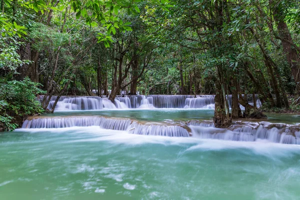 Cascade Huai Mae Khamin Niveau Parc National Khuean Srinagarindra Kanchanaburi — Photo